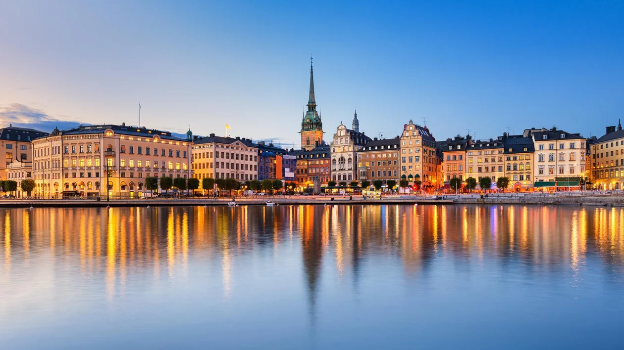 Gamla Stan (old town) at night in Stockholm