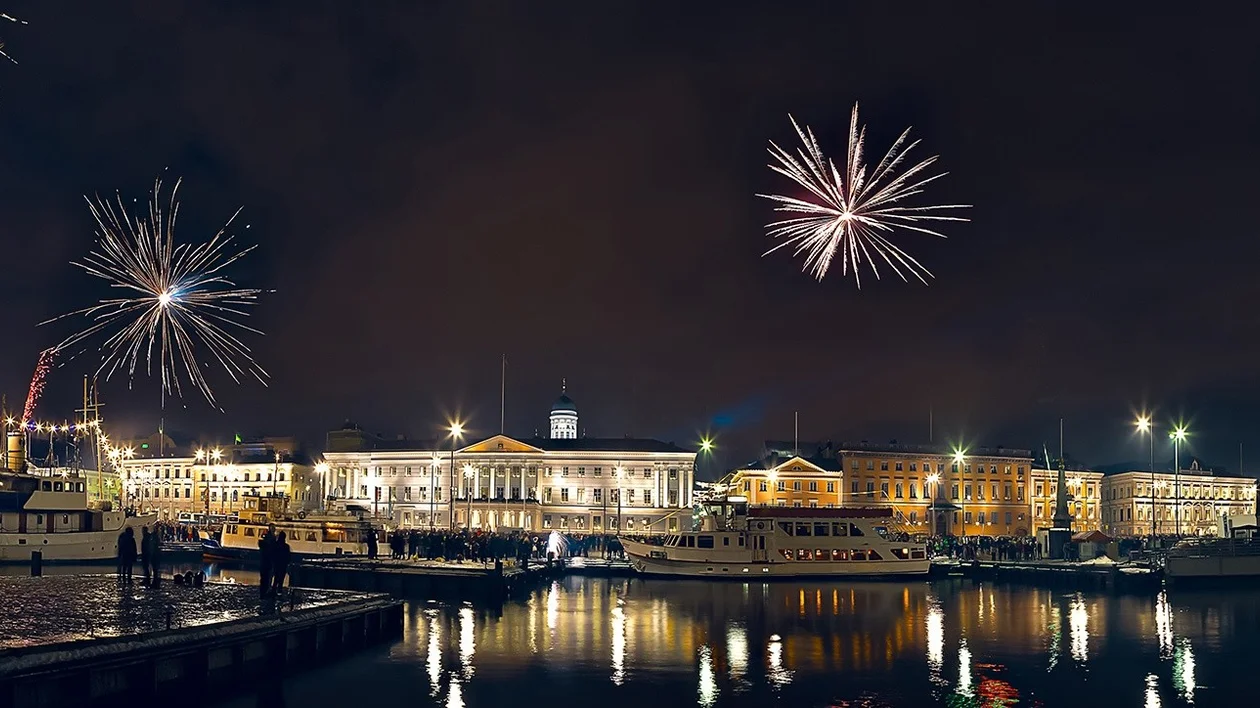 Fireworks in Helsinki during a festival