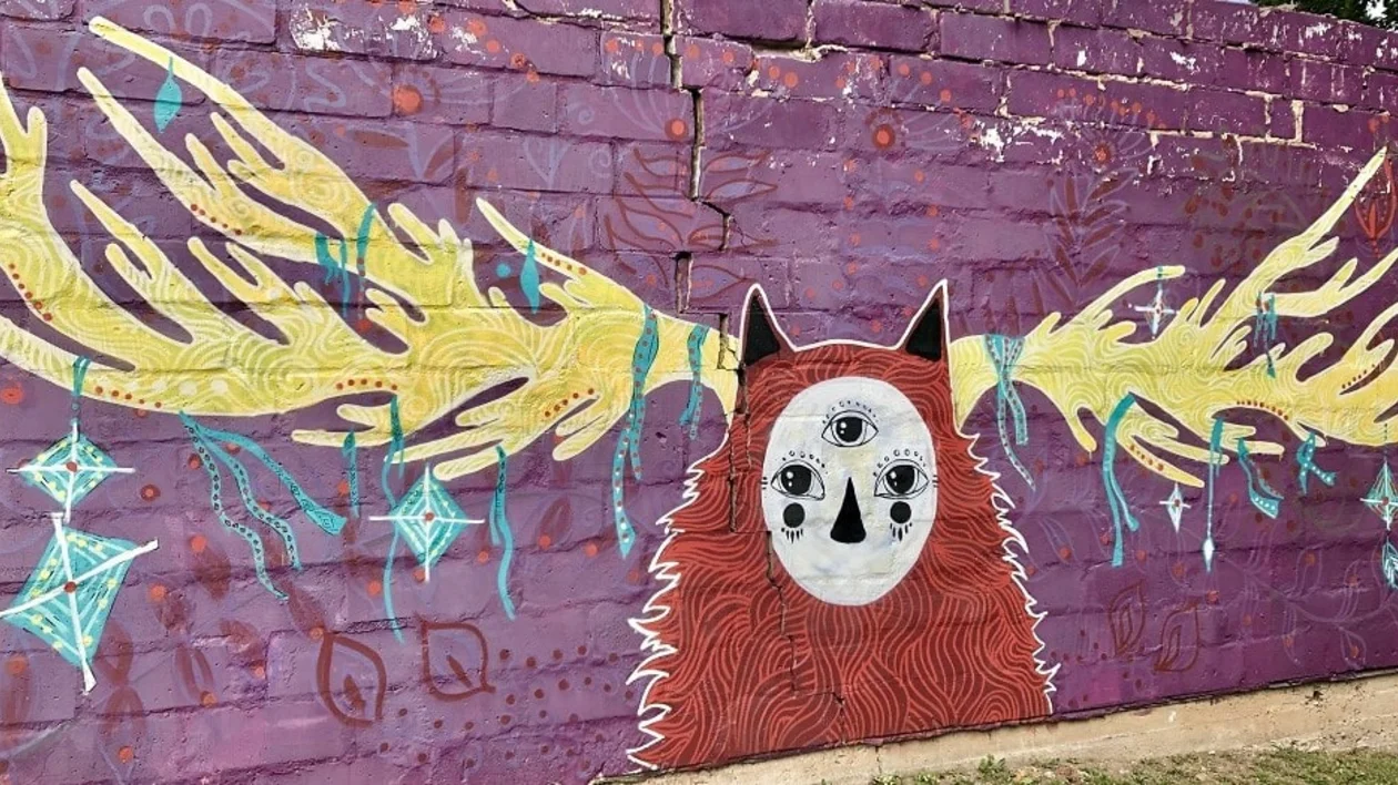 Street art "Holy animal" in Tartu