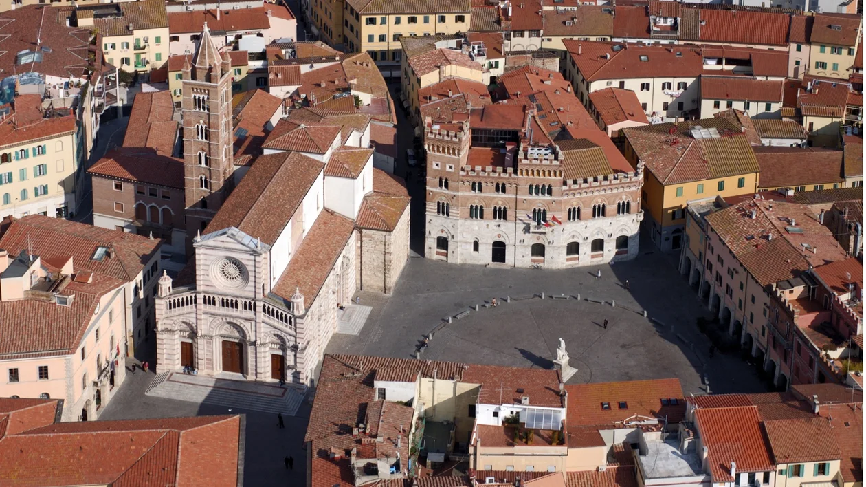 Grosseto city seen from above