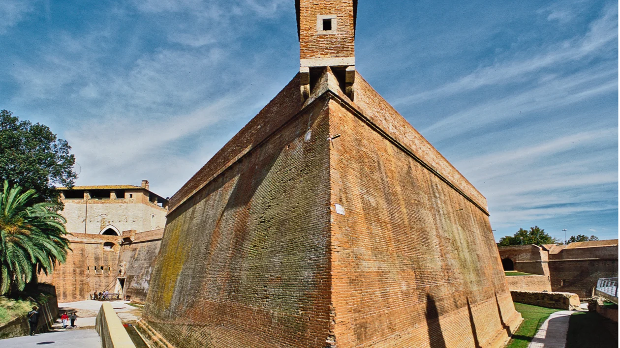 Ancient walls of an Italian city