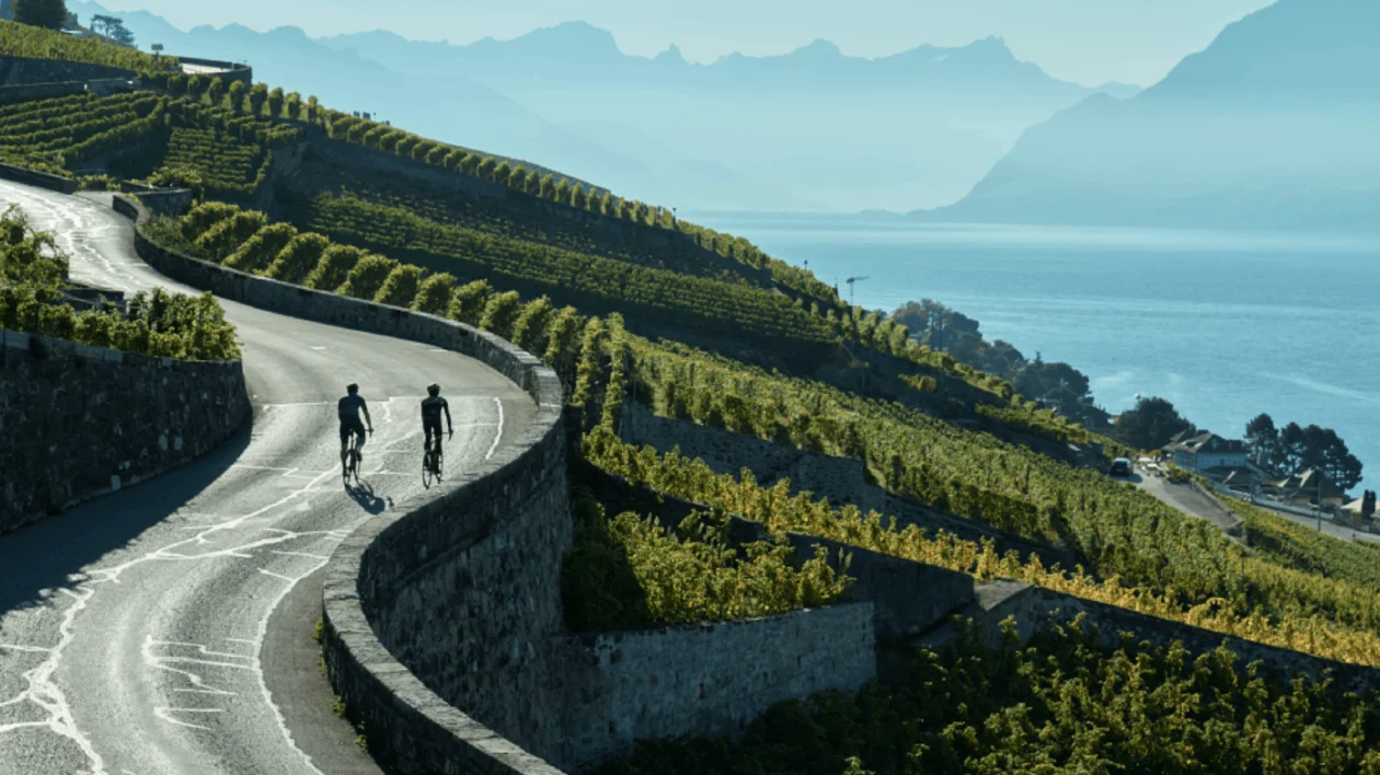 Cycling through the Lavaux Vineyards