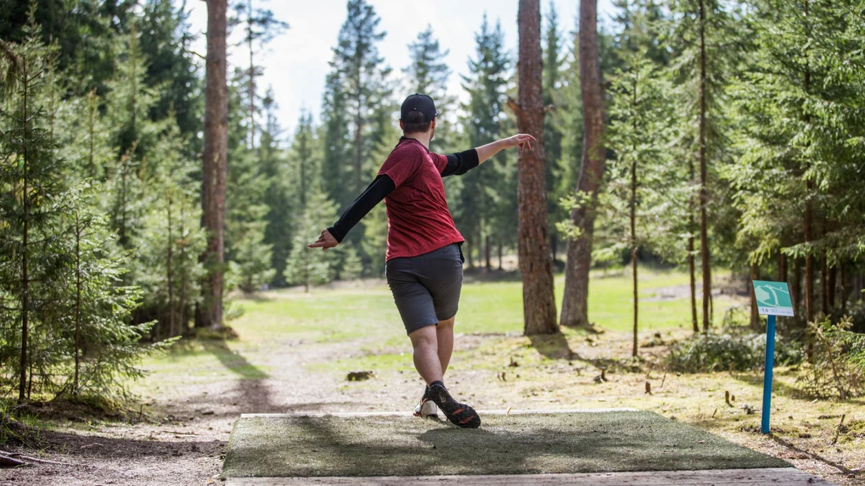 disc golf course in Estonian nature