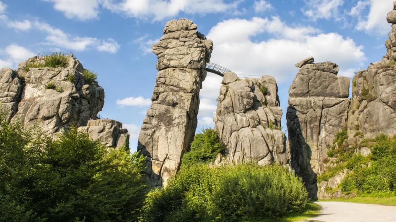 Rocks and green surroundings in Germany.
