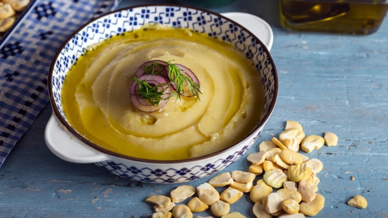 Fava beans is a typical Greek plait.