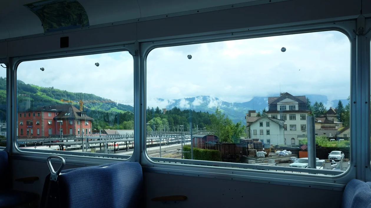 A,Town,View,From,Train,Window