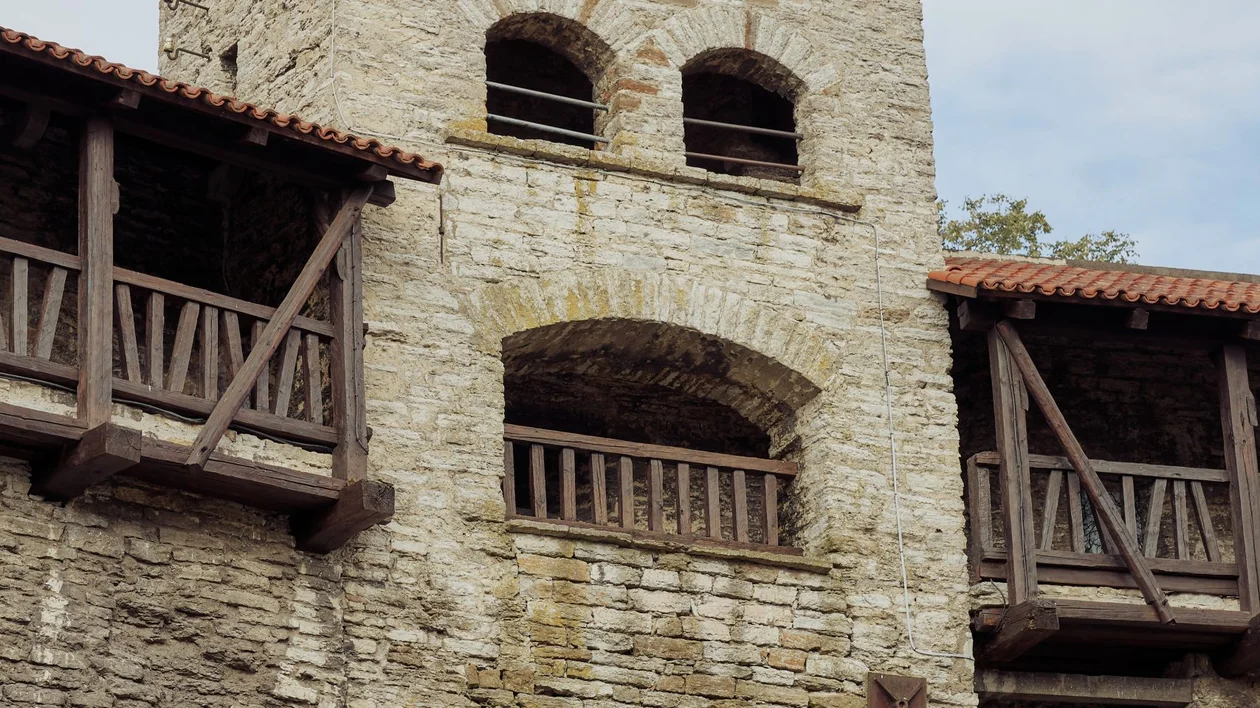 Tallinn Old Town Medieval City Wall Tower.