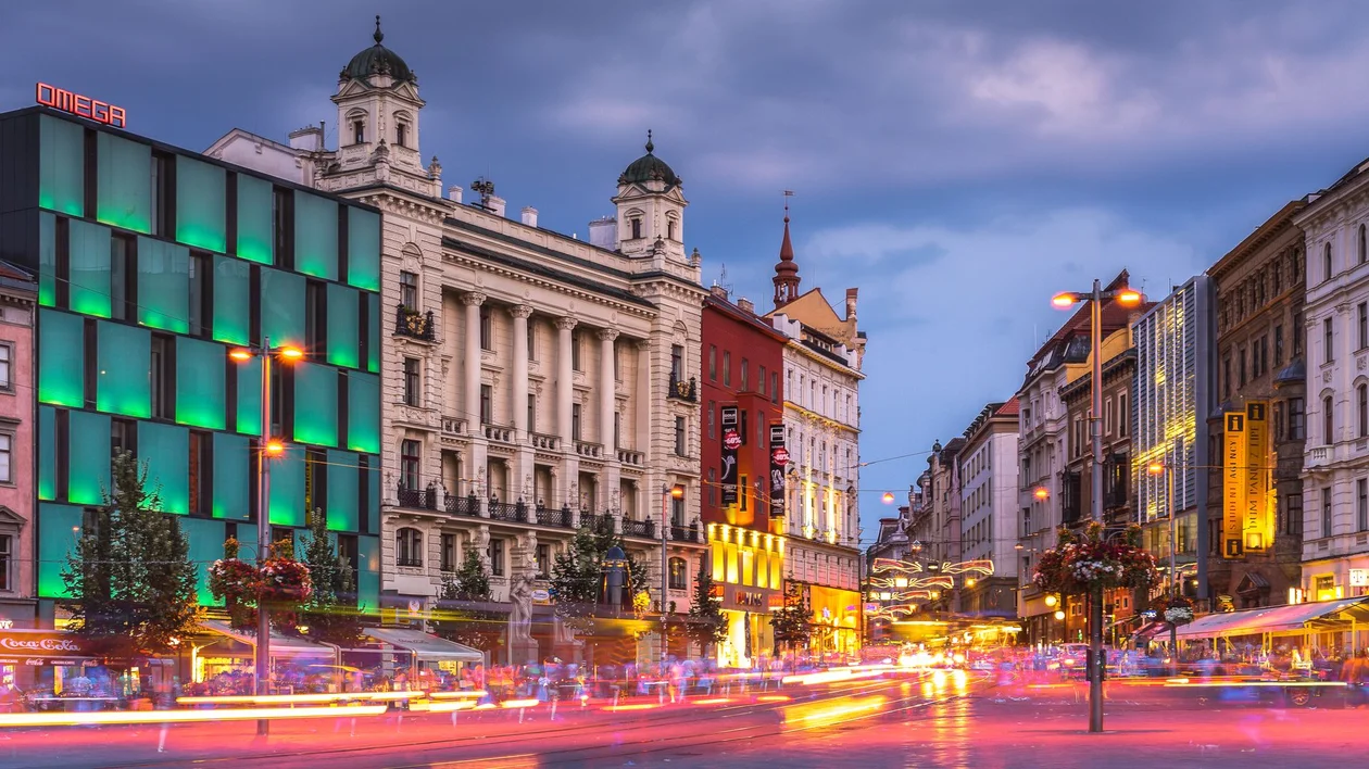 Historic building in Brno, Czech Republic — the birthplace of writer Milan Kundera