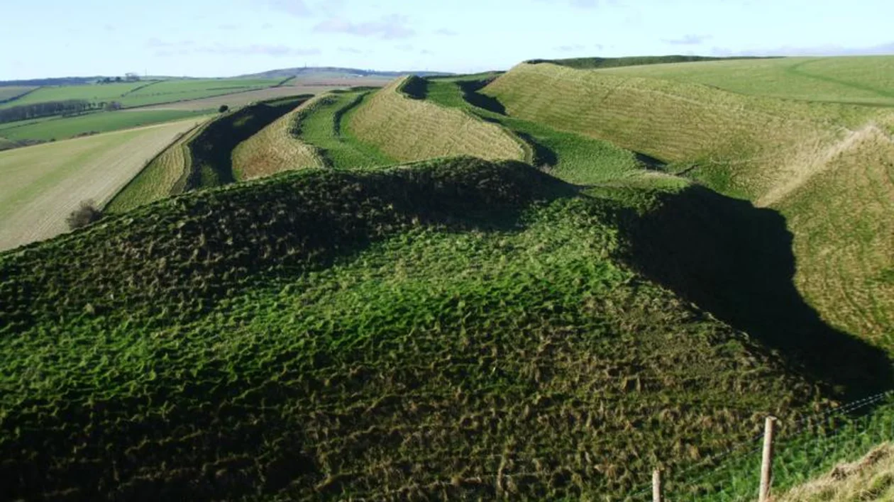 These slopes Were once used to protect the people of Maiden Castle.