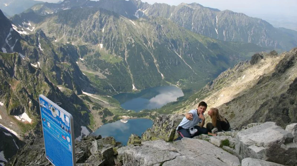 Rysy top of the mountain with more than 8,000 feet. 