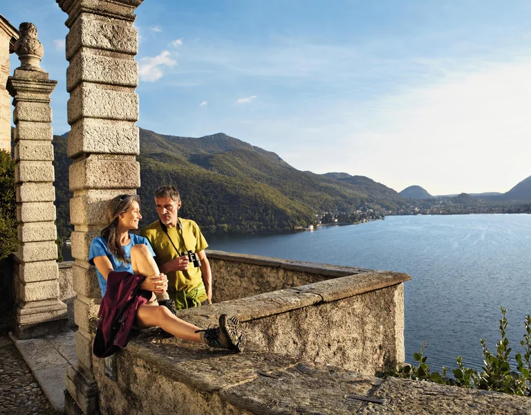 Lake Lugano in Morcote, Ticino