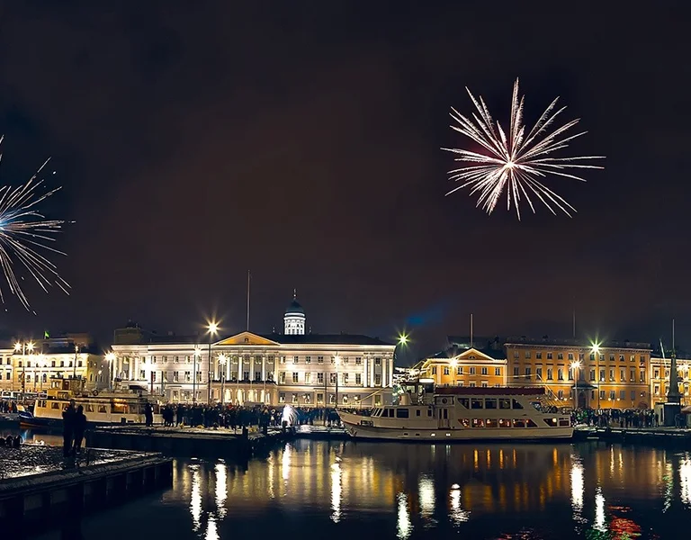 Fireworks in Helsinki during a festival