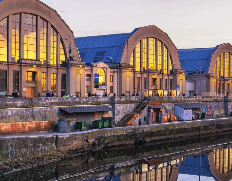 Central Market in Riga, Latvia.