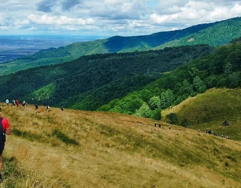 Hiking in the Carpathians.