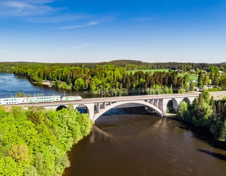 Kouvola in Finland and the stunning green landscape.