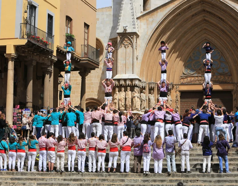 Human tower in Spain.