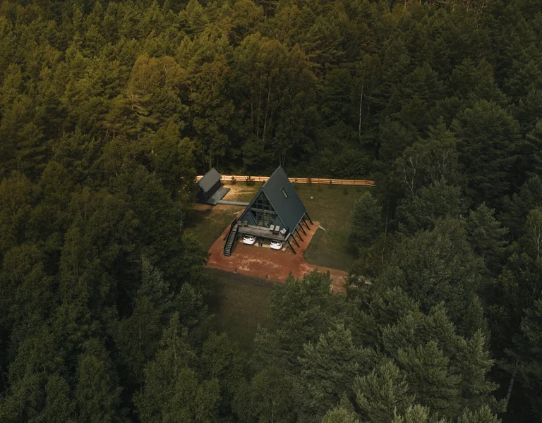 Isolated camping in the middle of the forest.