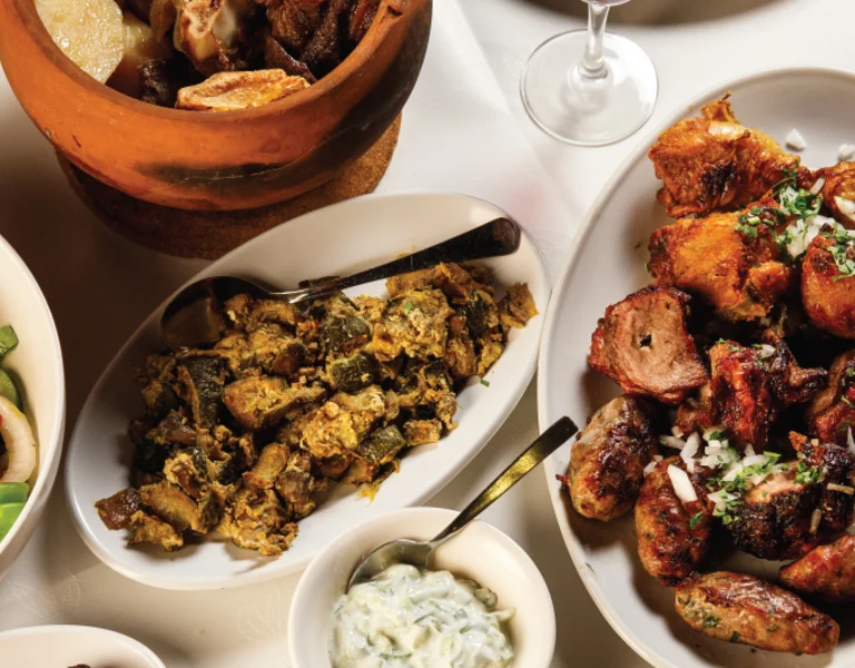 Traditional cypriot food, mezze.