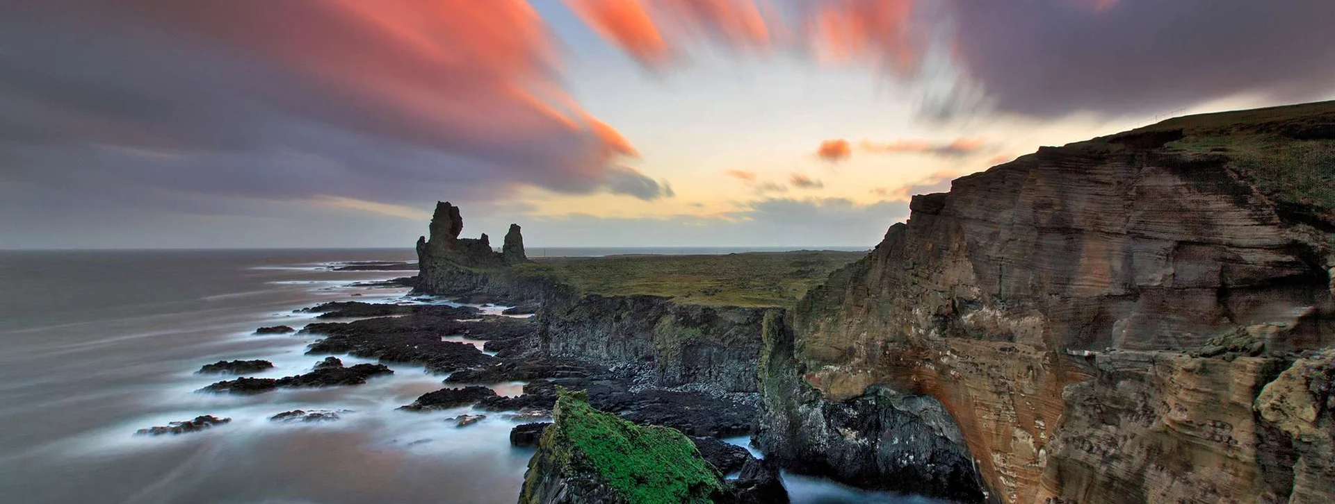Basalt cliff, Snæfellsnes, Iceland