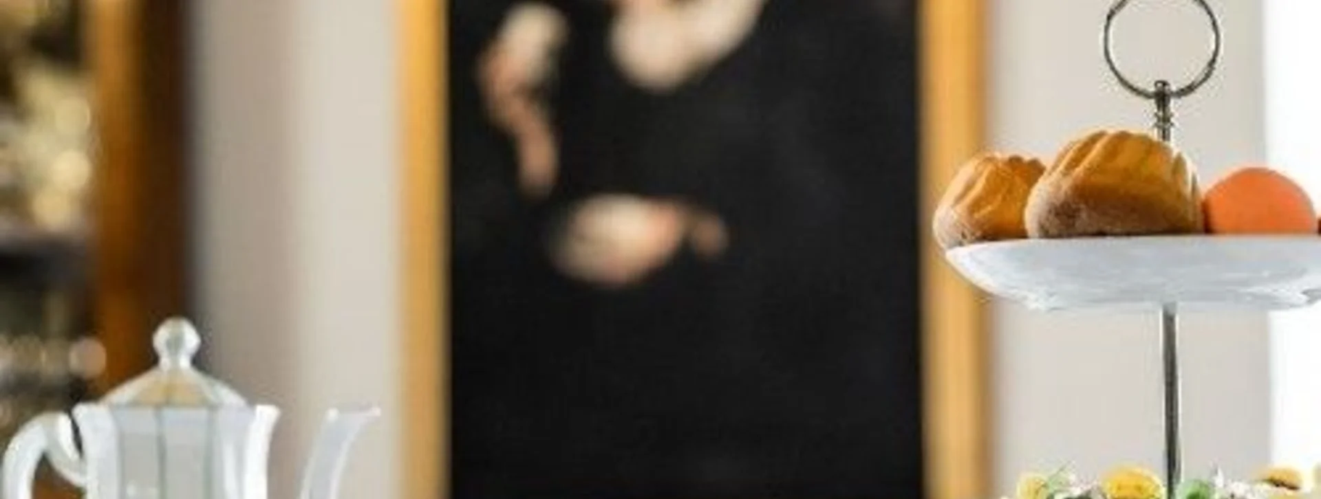 Coffee time, with treats, at Strmol Castle