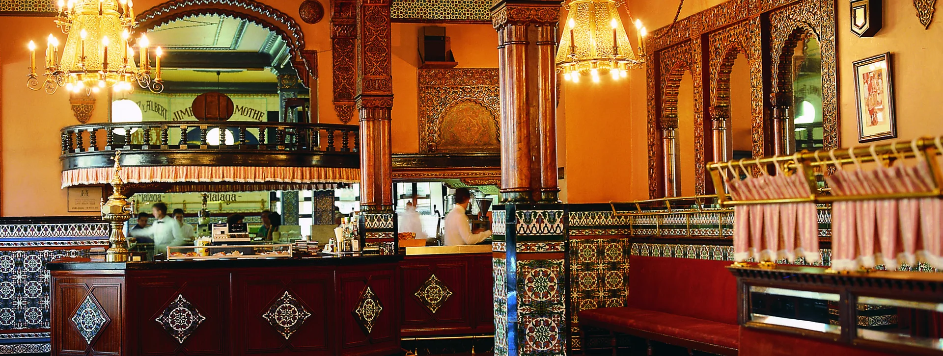 Imagine sitting with your coffee at cozy Café Iruña, Bilbao