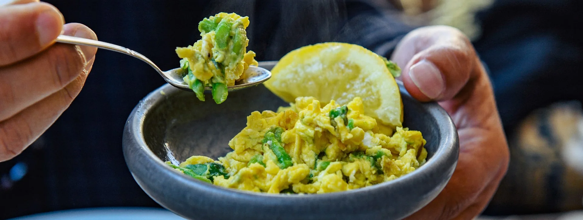 try fresh zucchini with eggs, or "kolokythakia me auga", Cyprus.