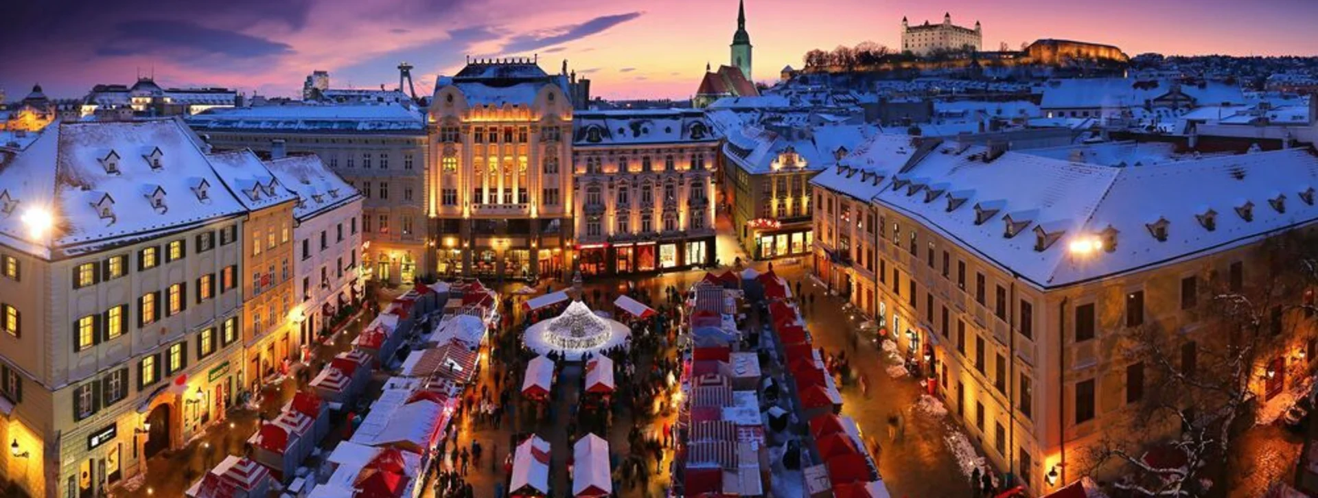 Delight in the magic of the Christmas markets until 31 December in the capital city of Slovakia