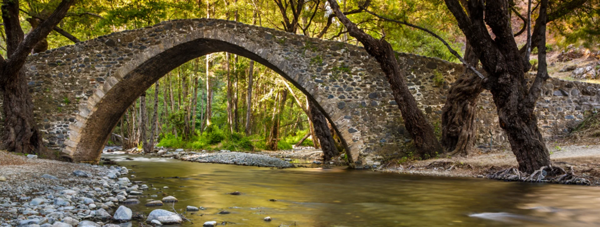 The Tzelefos Venetian Bridge, also known as Kelefos Bridge, is an iconic historical landmark located in the Paphos District of Cyprus. This ancient bridge is situated near the village of Agios Nikolaos, in the Troodos Mountains. ©Cyprus Deputy Ministry of Tourism