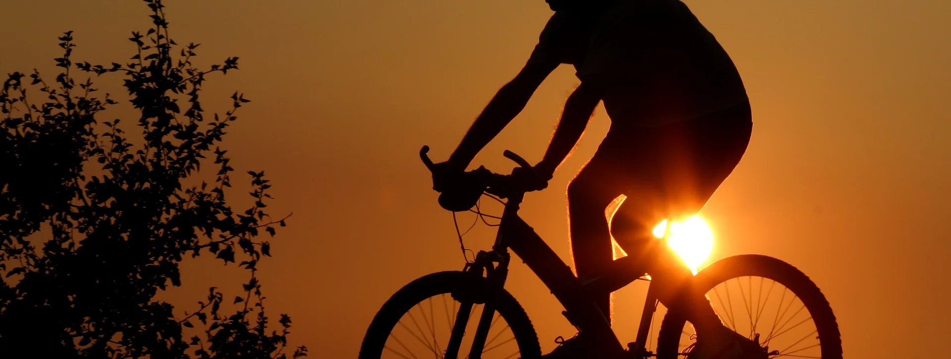 Cycling into the sunset