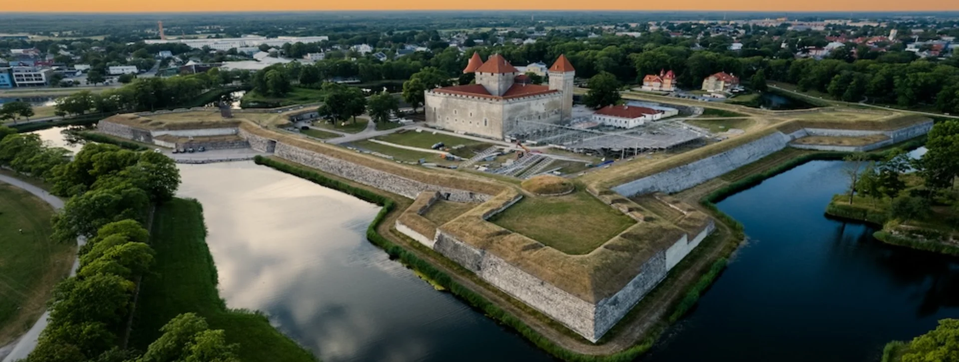 The imposing Kuressaare Episcopal Castle stands as a reminder of Saaremaa's medieval past.