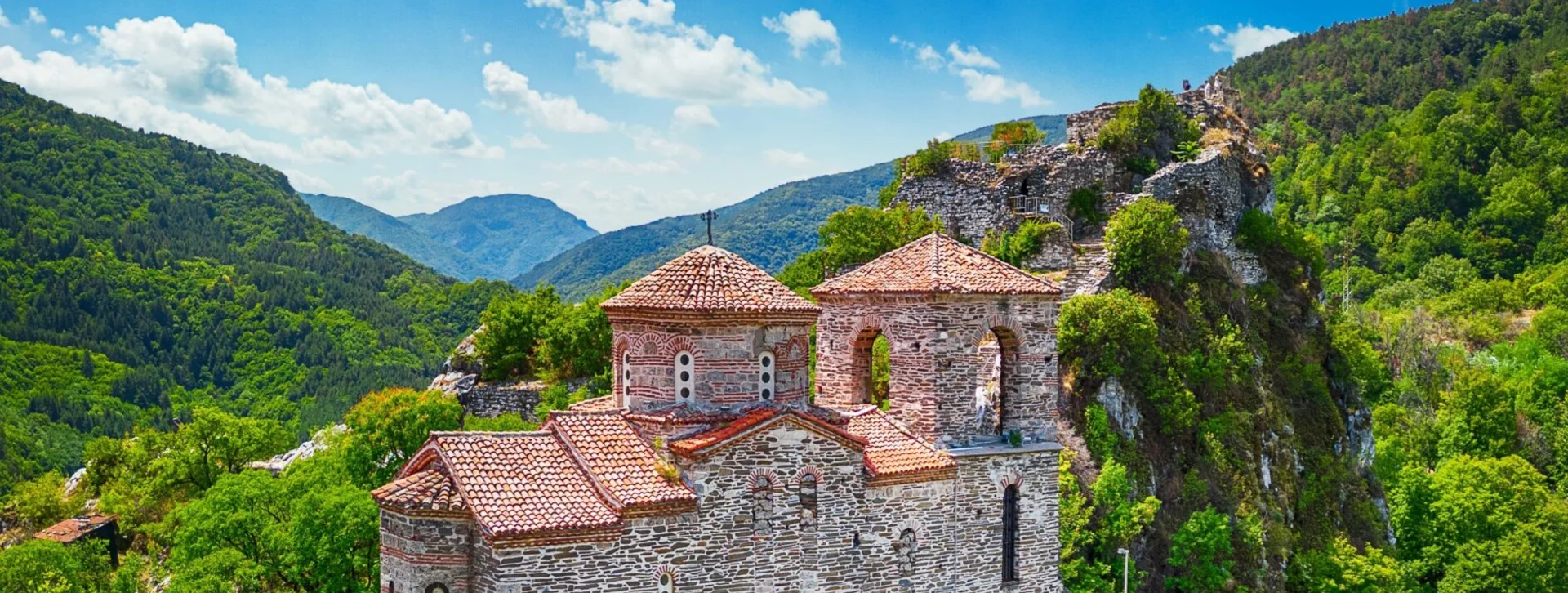 Asen’s Fortress perched on a rocky hill above Asenovgrad