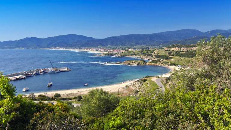 Scenic bay at Halkidiki peninsula in Greece