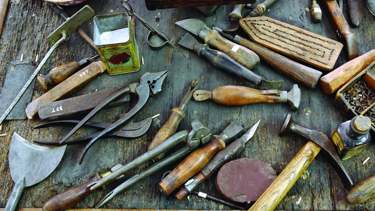 The tried-and-true tools used in Slovenia's traditional handicrafts