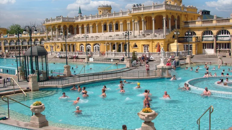Get your social on at one of Budapest's iconic spas