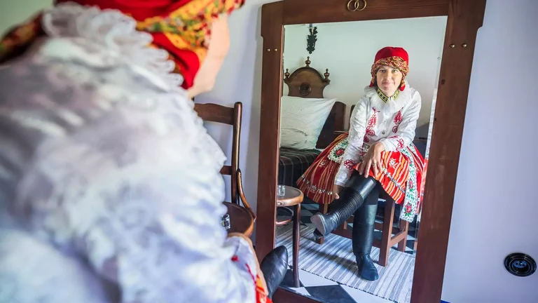Try on a folk costume at the Berdina guesthouse in South Moravia