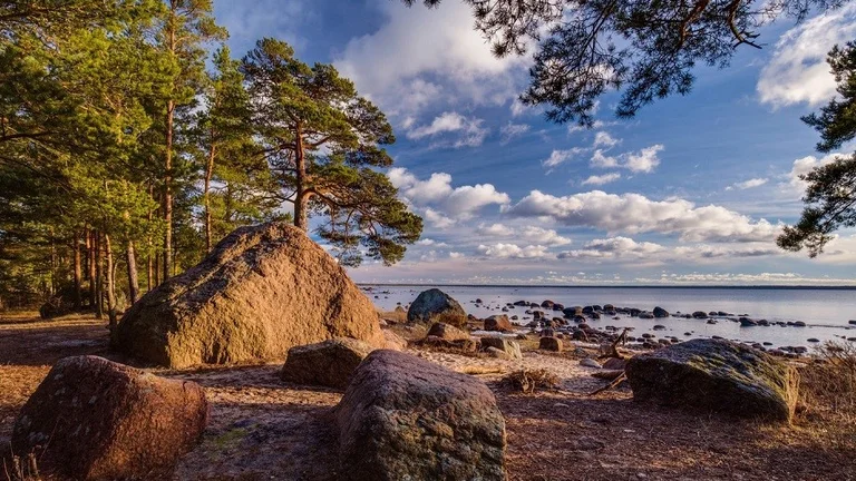 Clamber over rocks on the Lohusalu Peninsula