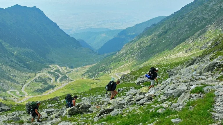 Hiking in the Carpathians.