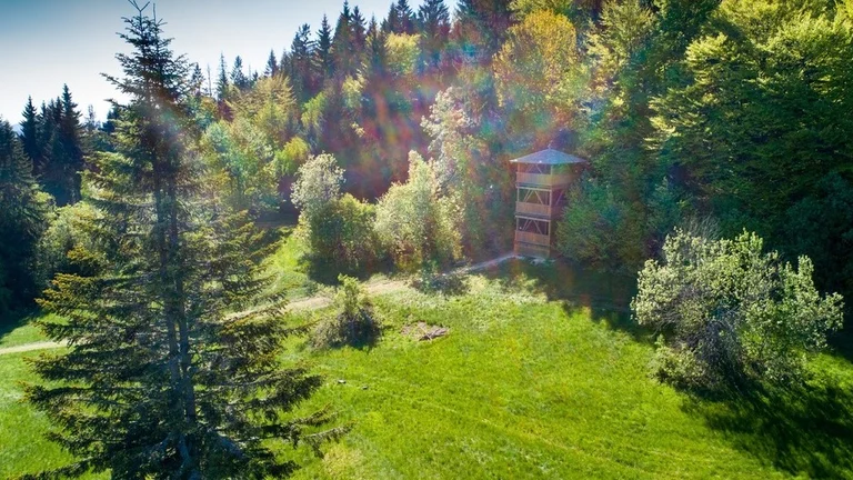 Enjoy a magnificent view of the Orava region at an altitude of 935 meters above sea level from the top of a scenic tower.