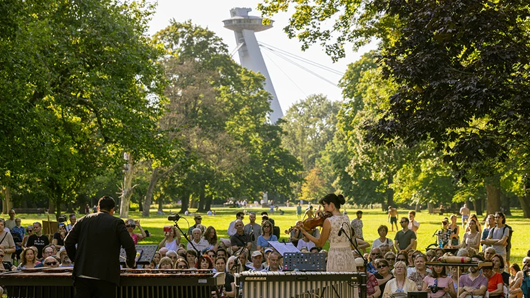 Discover Bratislava, Slovakia's capital, through music — perhaps by listening to famous musicians in the oldest park in Central Europe, Sad Janka Kráľa.