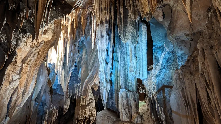 Light shows in caves delight all ages.