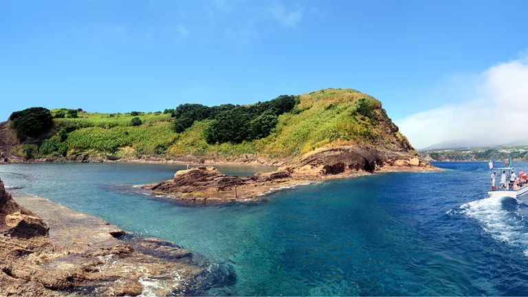 Take to the water to play under the sun on Islet Vila Franca do Campo on Sao Miguel Island in the Azores.