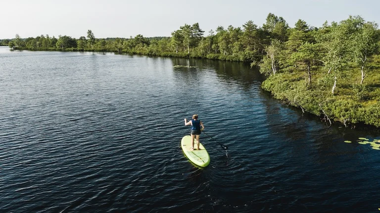 Explore Saaremaa waterways on a paddleboard.