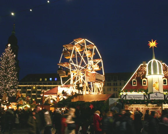Striezelmarkt in Dresden, Germany