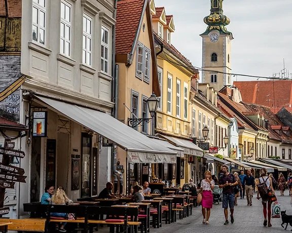 Charming Skalinska street invites you to explore its shops and cafes
