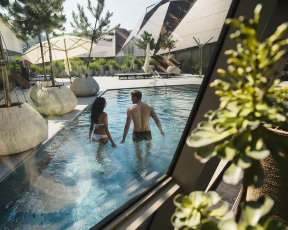 Walk through soothing mineral water pools in Slovenia