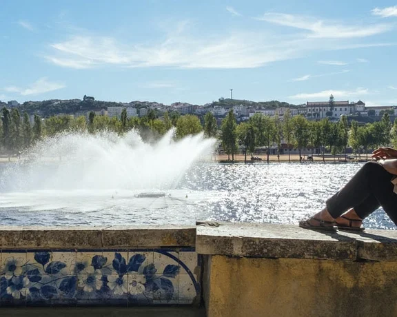 Relax under blue skies in Coimbra, Portugal