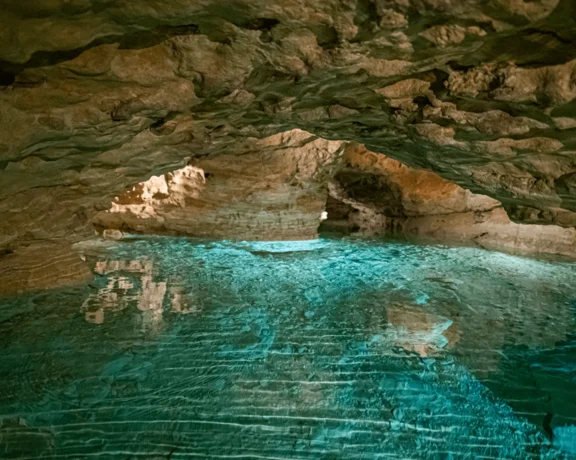 Paddling in Tapolca Lake Cave is magical!