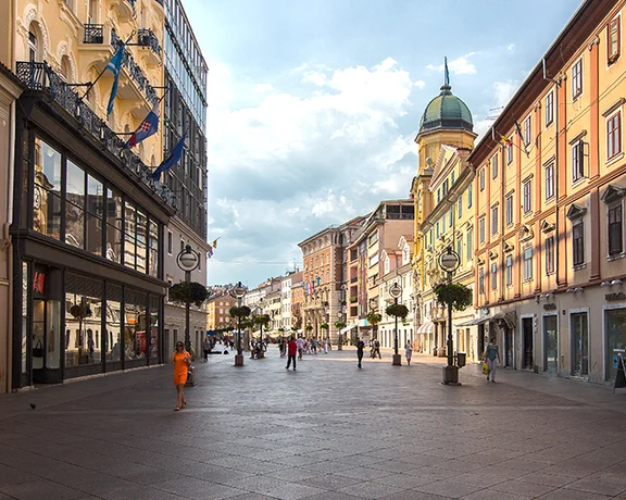 Shop for all kinds of goods on the Corso, Rijeka's main pedestrian street.