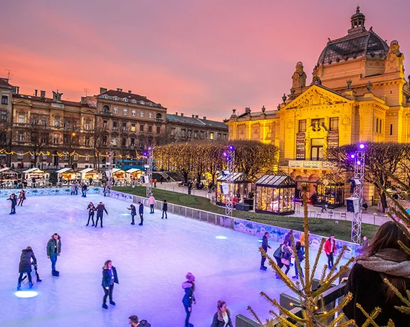 Work off some of your holiday indulgences with a few rounds on the rink at King Tomislav Square in Zagreb