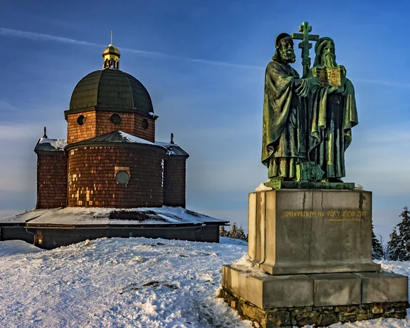 Take in the statue and chapel in Radhost that honor Saints Cyril and Methodius.